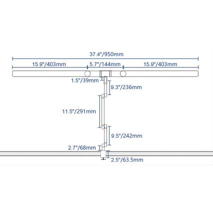 LED Stmievateľná dotyková flexibilná stolná lampa POINTIQ LED/24W/230V 3000-6500K CRI 92 čierna