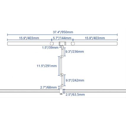 LED Stmievateľná dotyková flexibilní stolná lampa LED/24W/230V 3000-6500K CRI 92 čierna