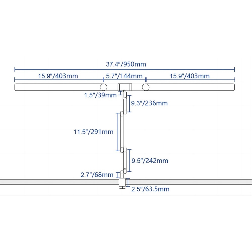 LED Stmievateľná dotyková flexibilná stolná lampa POINTIQ LED/24W/230V 3000-6500K CRI 92 čierna