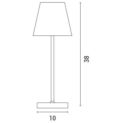 LED Stmievateľná dotyková stolná lampa LED/3,5W/5V 5200 mAh IP54 biela