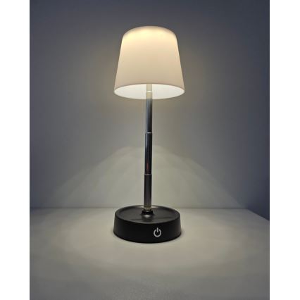 LED Stmievateľná dotyková stolná lampa LED/3W/5V USB 800 mAh biela