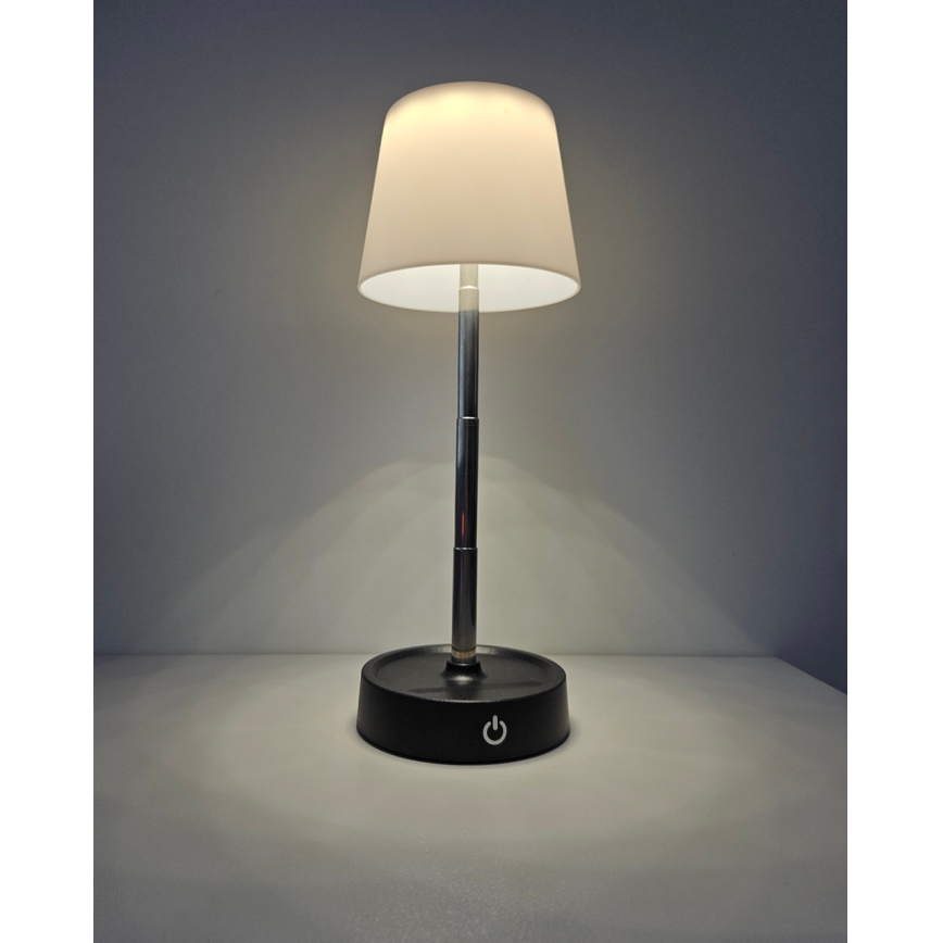 LED Stmievateľná dotyková stolná lampa LED/3W/5V USB 800 mAh biela