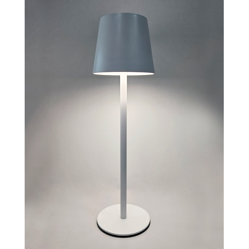 LED Stmievateľná dotyková stolná lampa LED/5W/5V USB 1200 mAh biela