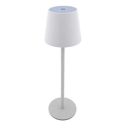 LED Stmievateľná dotyková stolná lampa LED/5W/5V USB 1200 mAh biela