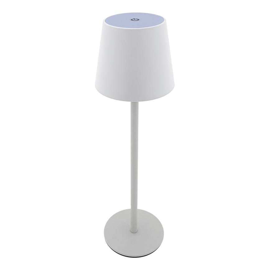 LED Stmievateľná dotyková stolná lampa LED/5W/5V USB 1200 mAh biela