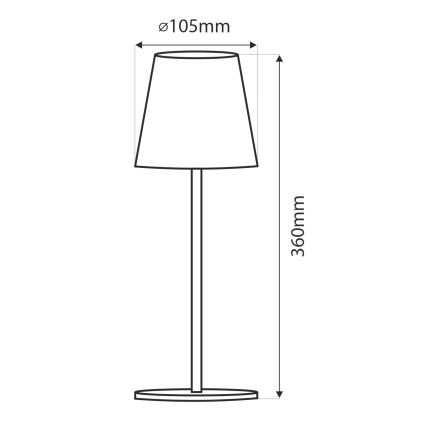 LED Stmievateľná dotyková stolná lampa LED/5W/5V USB 1200 mAh biela