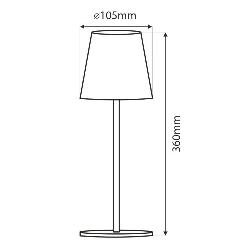 LED Stmievateľná dotyková stolná lampa LED/5W/5V USB 1200 mAh biela