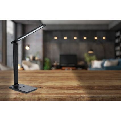 LED Stmievateľná dotyková stolná lampa LED/6W/230V 3000/4000/6000K čierna