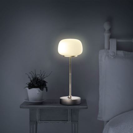 LED Stmievateľná dotyková stolná lampa RIMINI LED/2W/5V USB 2000 mAh zlatá/biela
