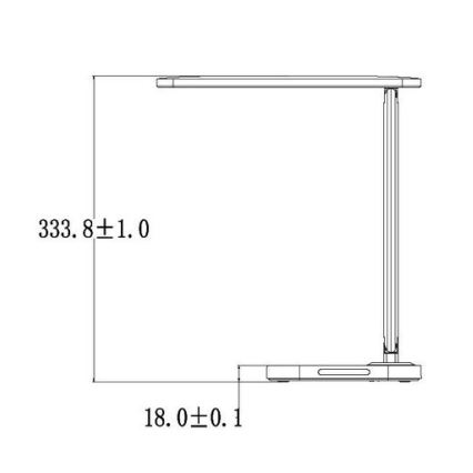 LED Stmievateľná dotyková stolná lampa s USB konektorom  KIARA LED/7W/230V biela