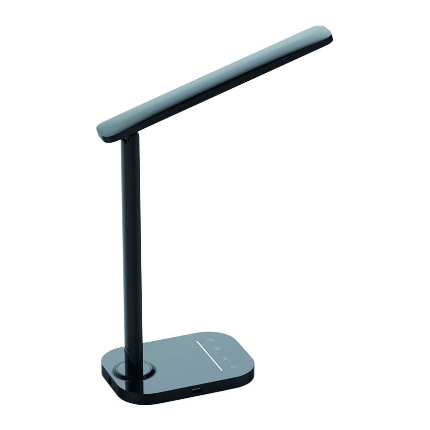 LED Stmievateľná dotyková stolná lampa s USB konektorom KIARA LED/7W/230V čierna