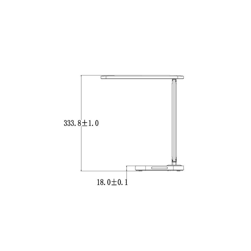 LED Stmievateľná dotyková stolná lampa s USB konektorom KIARA LED/7W/230V čierna