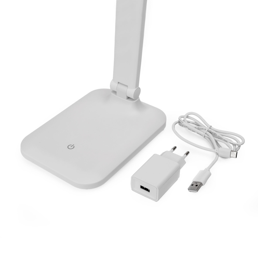 LED stmievateľná dotyková stolná lampa s USB portom REMUS LED/5W/230V biela