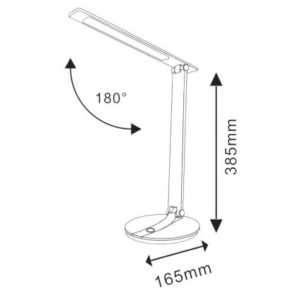 LED Stmievateľná dotyková stolná lampa SERRA LED/8W/230V čierna