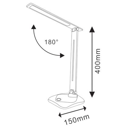 LED Stmievateľná dotyková stolná lampa TOLEDO LED/8W/230V 3000-6500K