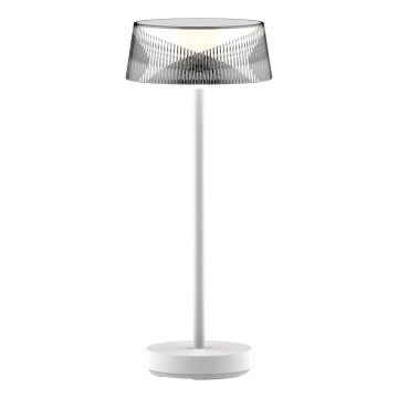 LED Stmievateľná dotyková vonkajšia stolná lampa CASABLANCA LED/3,4W/5V USB 3600 mAh IP44 biela