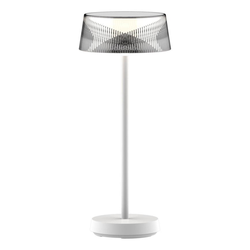 LED Stmievateľná dotyková vonkajšia stolná lampa CASABLANCA LED/3,4W/5V USB 3600 mAh IP44 biela