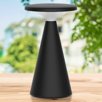 LED Stmievateľná dotyková vonkajšia stolná lampa PAROS LED/1,8W/5V USB 1800 mAh IP44 čierna