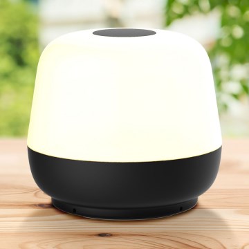LED Stmievateľná dotyková vonkajšia stolná lampa SAMBA LED/1,2W/5V USB 1200 mAh IP44 čierna