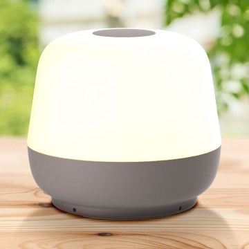 LED Stmievateľná dotyková vonkajšia stolná lampa SAMBA LED/1,2W/5V USB 1200 mAh IP44 šedá
