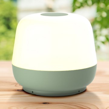 LED Stmievateľná dotyková vonkajšia stolná lampa SAMBA LED/1,2W/5V USB 1200 mAh IP44 zelená