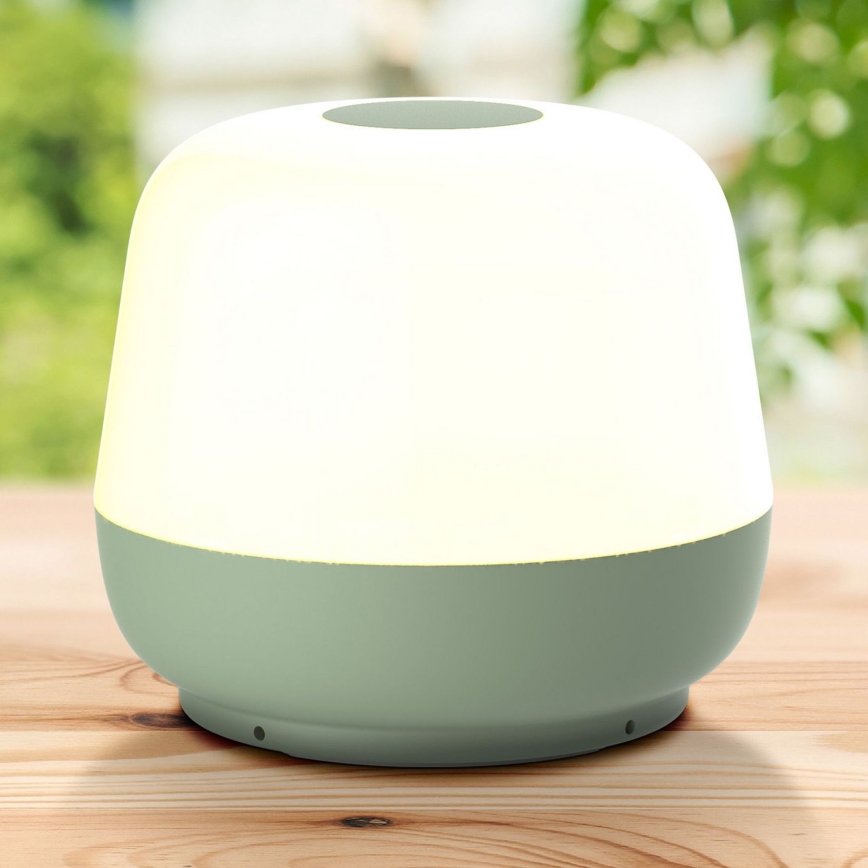 LED Stmievateľná dotyková vonkajšia stolná lampa SAMBA LED/1,2W/5V USB 1200 mAh IP44 zelená