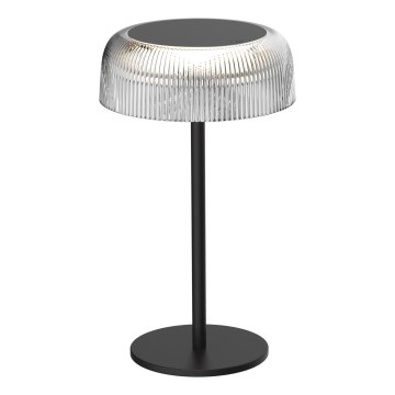 LED Stmievateľná dotyková vonkajšia stolná lampa TRYPOLIS LED/2W/5V USB 1800 mAh IP44 čierna