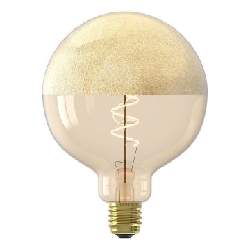 LED stmievateľná filamentová žiarovka G125 s vrchlíkom, pätica E27, 4 W, 230 V, 1800 K, zlatá, CRI 90