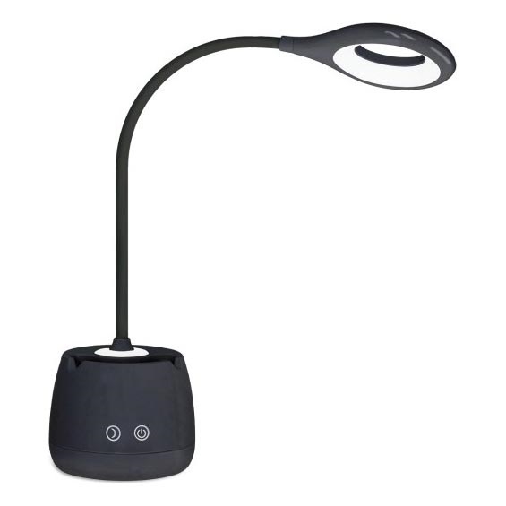 LED Stmievateľná flexibilná nabíjacia stolná lampa LUSIA LED/5W/5V 3000/4000K 1200 mAh čierna
