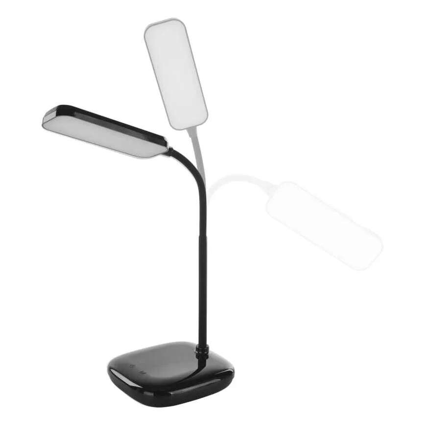 LED Stmievateľná flexibilná stolná lampa LED/12W/230V 3000K/4000K/6500K čierna