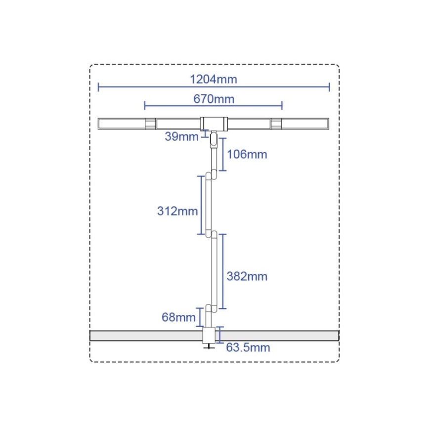 LED Stmievateľná dotyková flexibilná stolná lampa LED/36W/230V 3000-6500K CRI 92 čierna