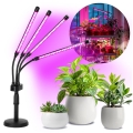 LED stmievateľná flexibilná stolná lampa na pestovanie rastlín VITARO 4xLED/10W/230V čierna