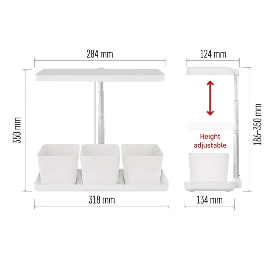 LED stmievateľná interiérová lampa na pestovanie rastlín GROW LED/7W/5V