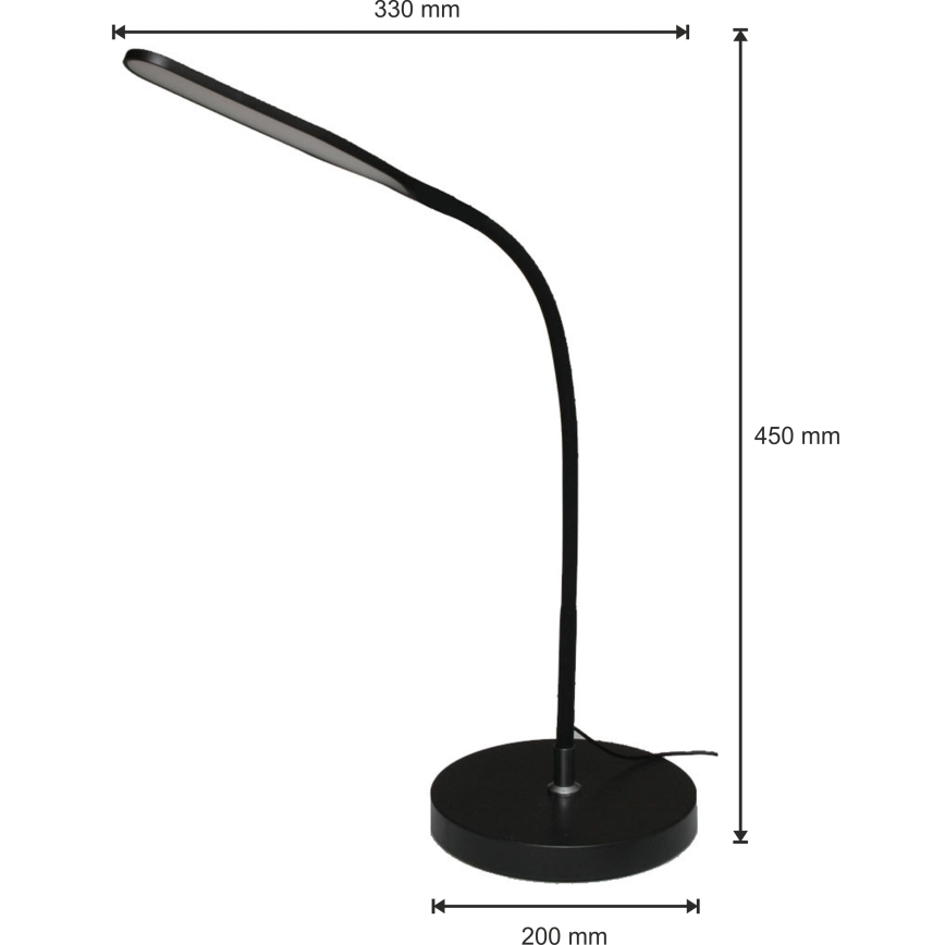 LED Stmievateľná lampa 3v1 LED/10W/230V 3000/4000/6000K CRI 90 čierna