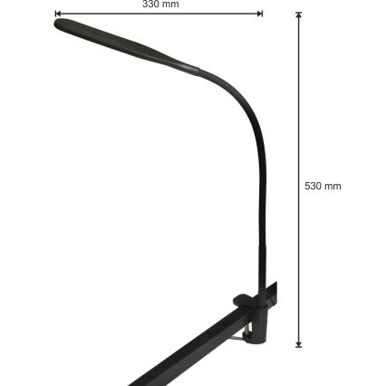 LED Stmievateľná lampa 3v1 LED/10W/230V 3000/4000/6000K CRI 90 čierna