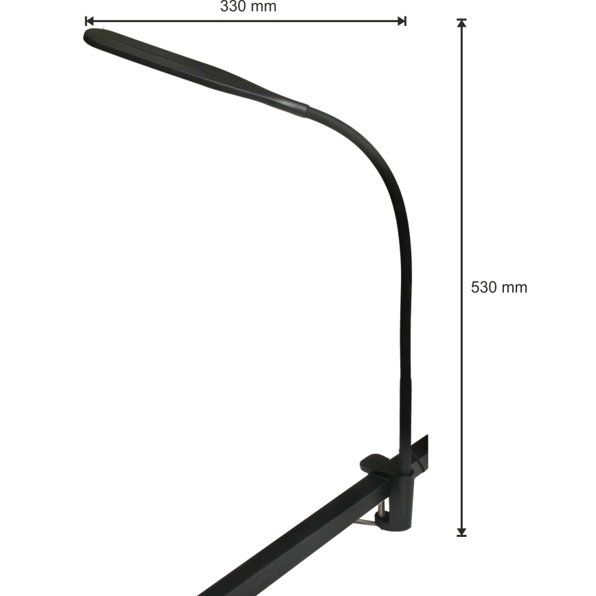 LED Stmievateľná lampa 3v1 LED/10W/230V 3000/4000/6000K CRI 90 čierna