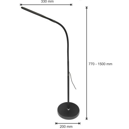 LED Stmievateľná lampa 3v1 LED/10W/230V 3000/4000/6000K CRI 90 čierna