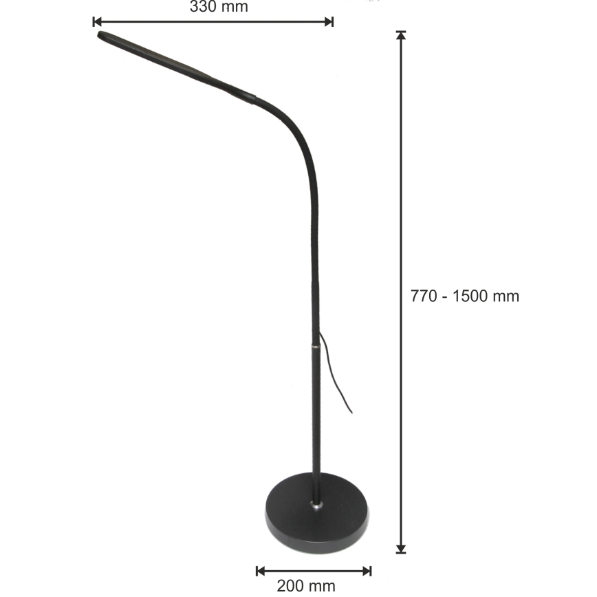 LED Stmievateľná lampa 3v1 LED/10W/230V 3000/4000/6000K CRI 90 čierna