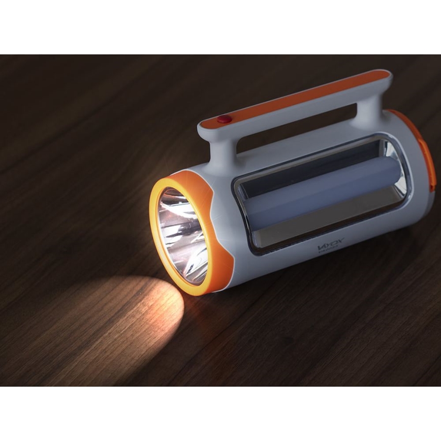 LED Stmievateľná nabíjacia baterka 2v1 s funkciou powerbanky LED/5W/230V 3500 mAh