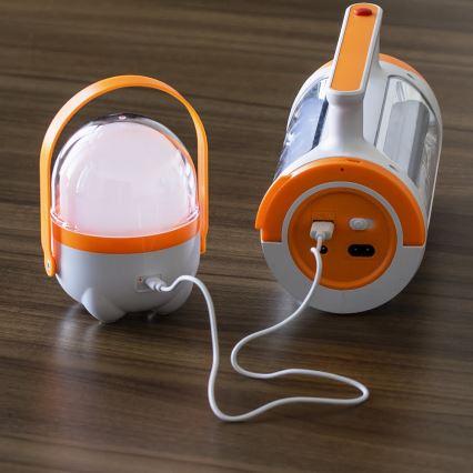 LED Stmievateľná nabíjacia baterka 2v1 s funkciou powerbanky LED/5W/230V 3500 mAh