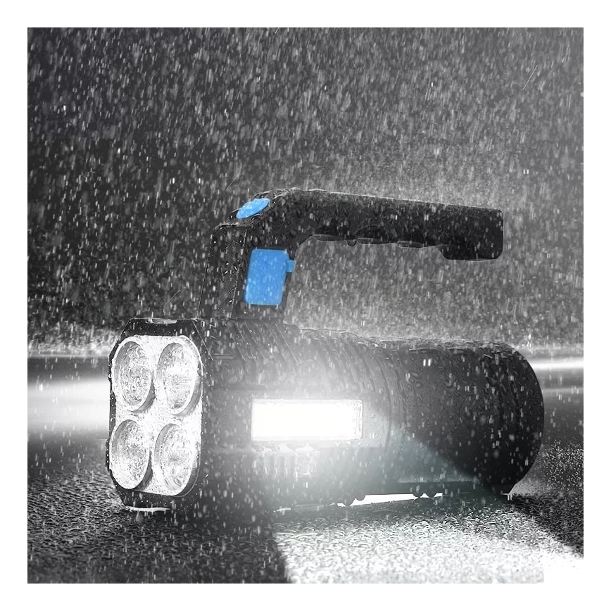 LED Stmievateľná nabíjacia baterka LED/5V IPX4 250 lm 1200 mAh
