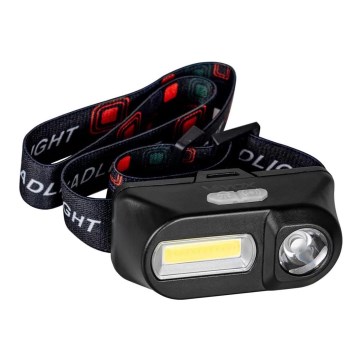LED Stmievateľná nabíjacia čelovka 2xLED/5V IP44 210 lm 2000 mAh