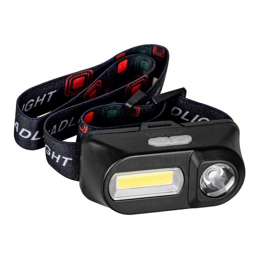 LED Stmievateľná nabíjacia čelovka 2xLED/5V IP44 210 lm 2000 mAh