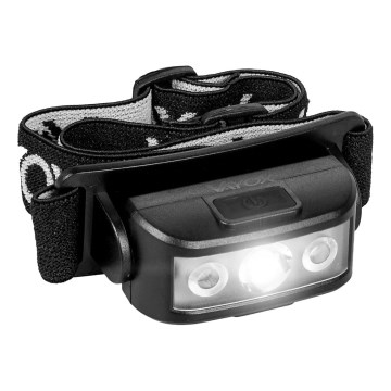 LED Stmievateľná nabíjacia čelovka 3xLED/5V IPX4 100 lm 1200 mAh
