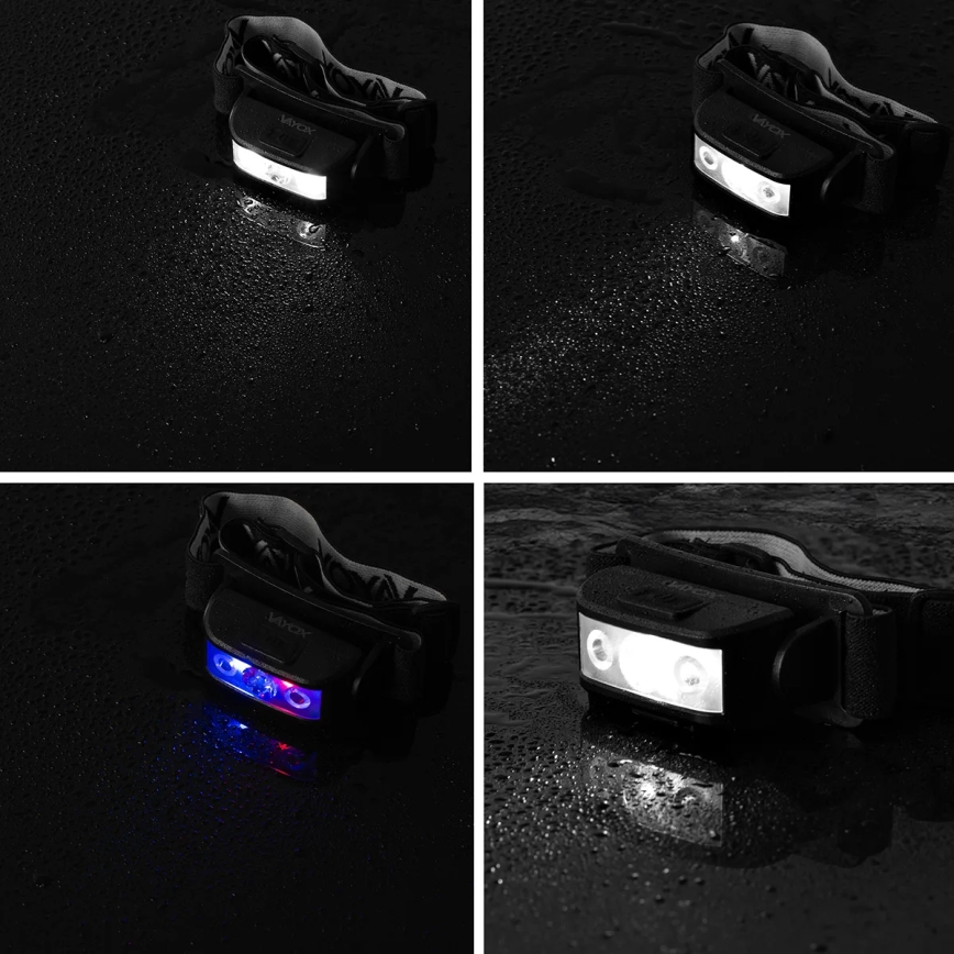 LED Stmievateľná nabíjacia čelovka 3xLED/5V IPX4 100 lm 1200 mAh