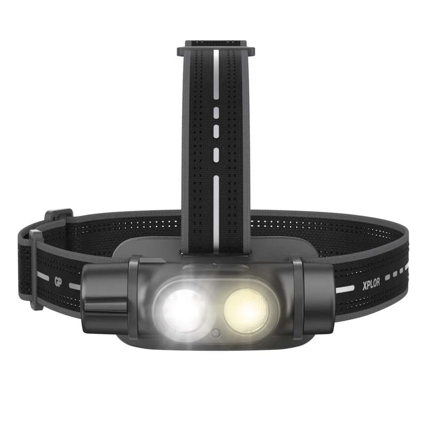 LED Stmievateľná nabíjacia čelovka GP XPLOR PHR19 LED/1x18650/5V IPX8