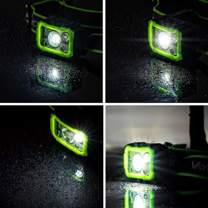 LED stmievateľná nabíjateľná čelovka so senzorom LED/10W/5V IP66 750 lm 1500 mAh