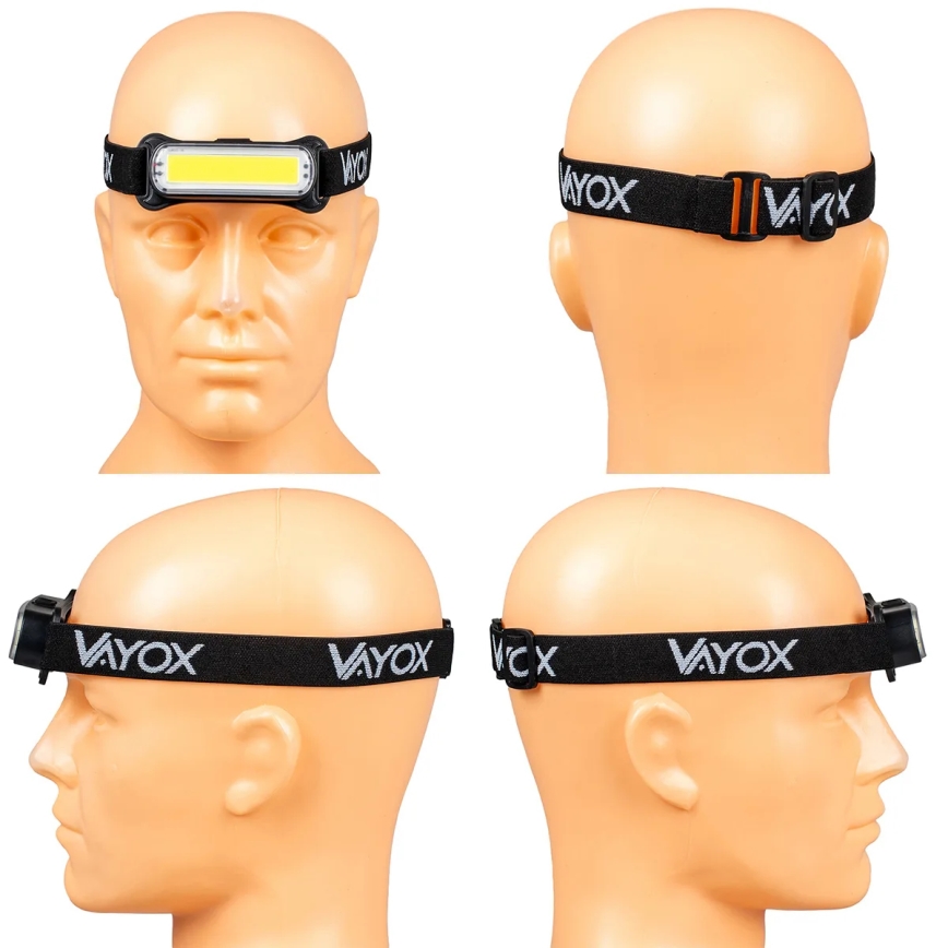 LED Stmievateľná nabíjacia čelovka LED/5V IPX4 300 lm 1200 mAh