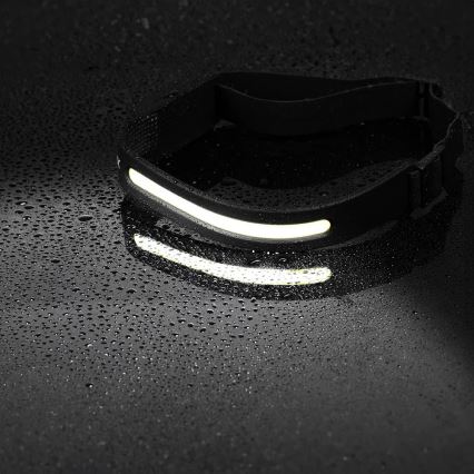 LED Stmievateľná nabíjacia čelovka so senzorom 2xLED/5V IP44 350 lm 1200 mAh