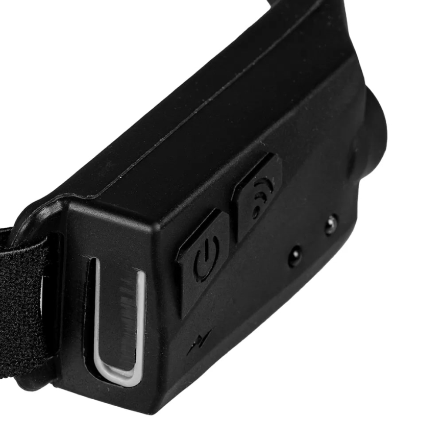 LED Stmievateľná nabíjacia čelovka so senzorom 2xLED/5V IP44 350 lm 1200 mAh